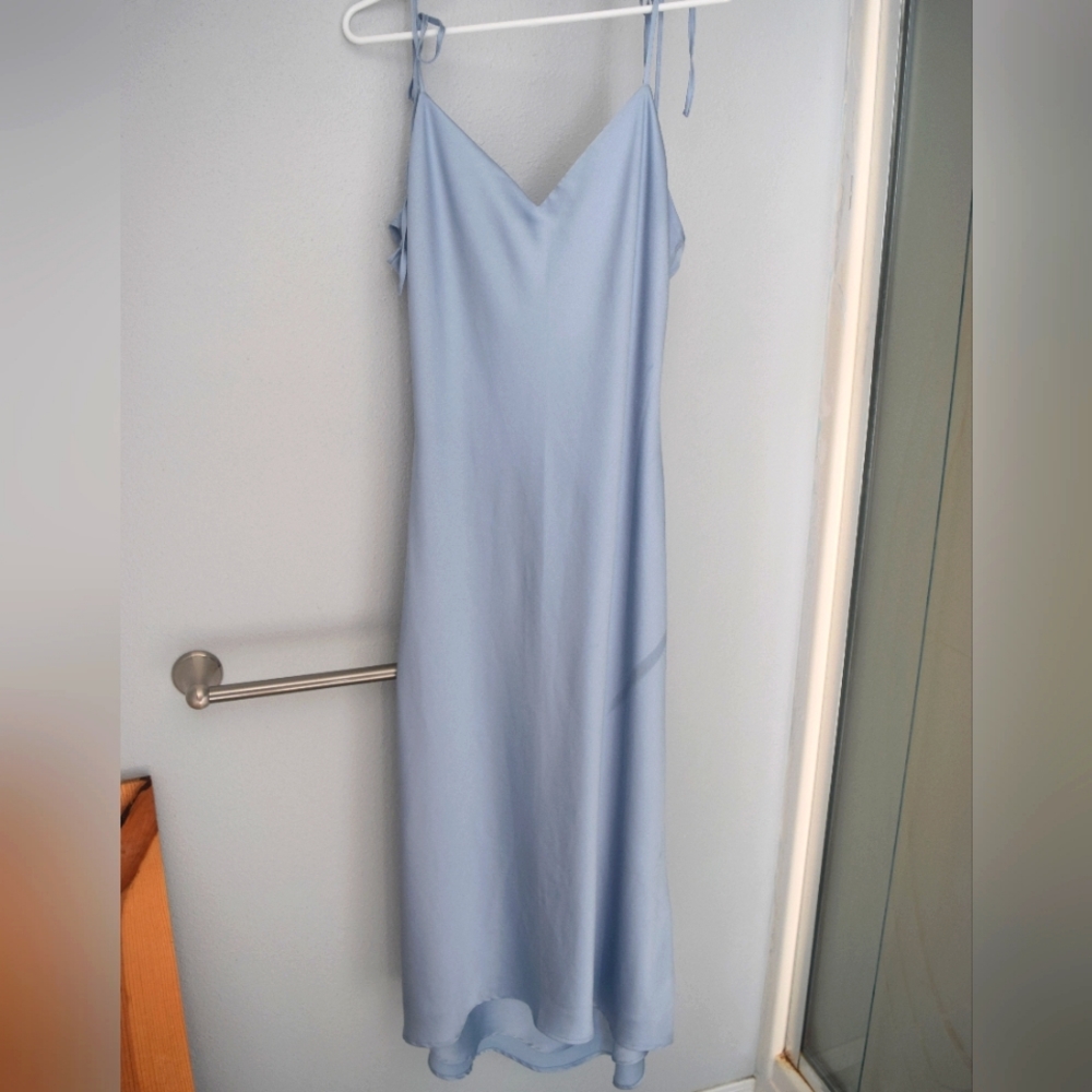 Sky blue midi dress